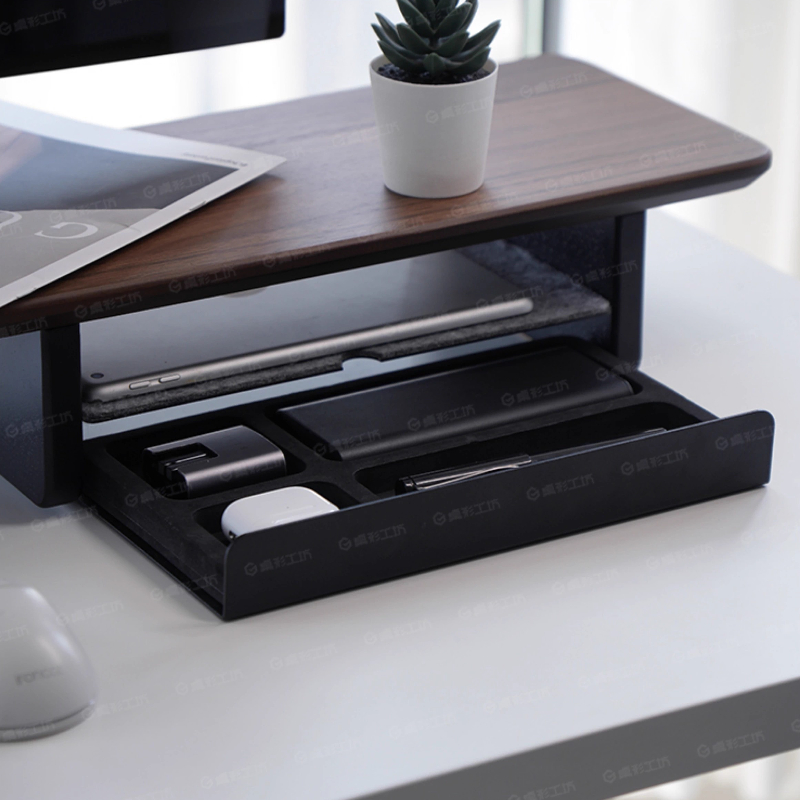 Desk Setup Office - Monitör Standı Yükseltici Depolama Çekmeceleri Ofis