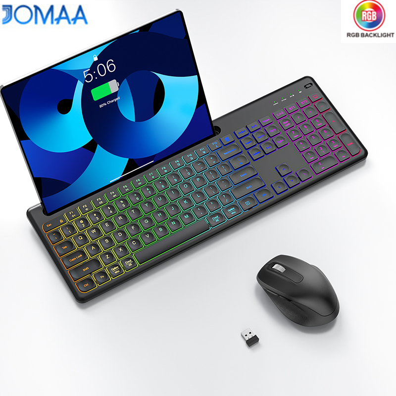 Desk Setup Keyboard - Ergonomik 2.4G Kablosuz Klavye Fare Kombinasyonu