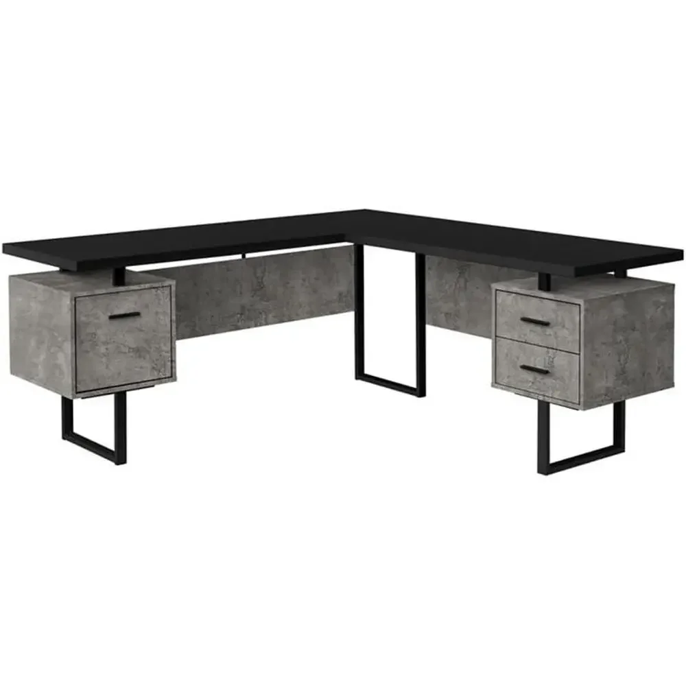 Desk Setup Office - Ev Ofisi için Depolama Alanlı L