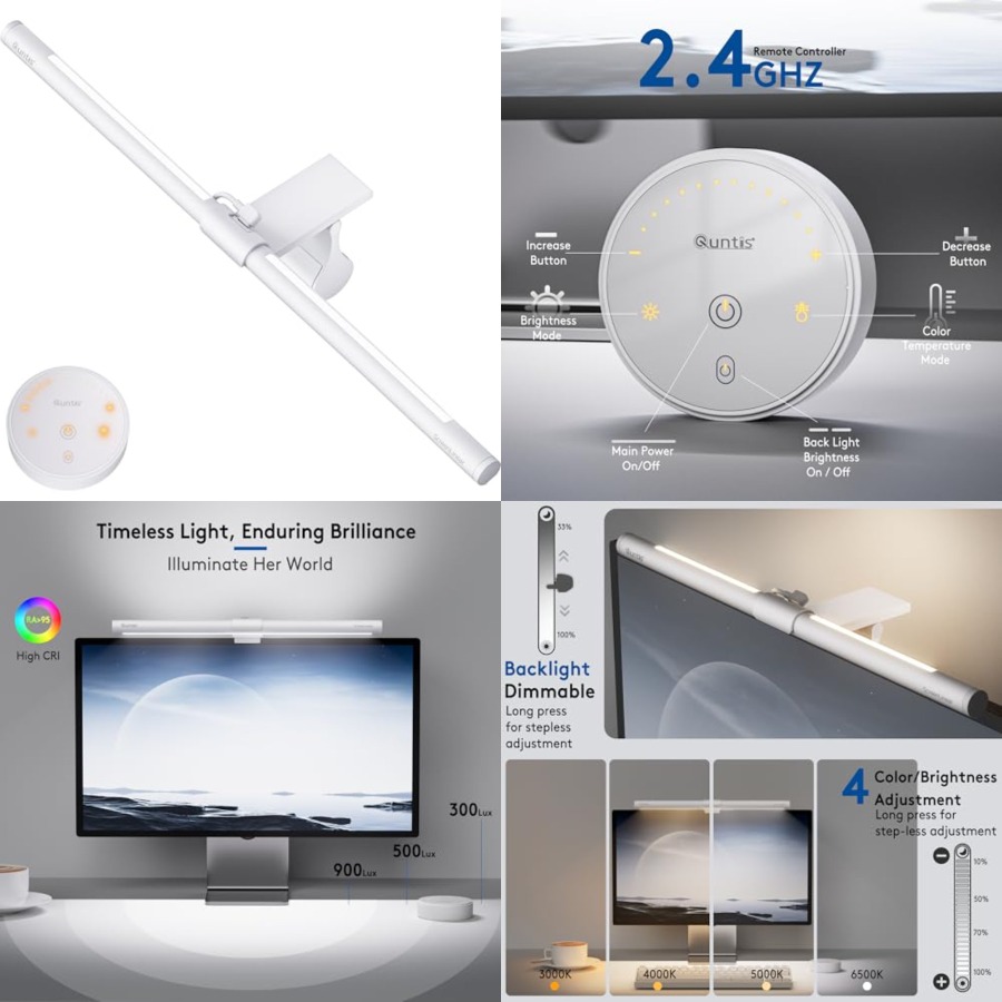Desk Setup Office - Uzaktan Kumandalı Monitör Işık Çubuğu, Göz