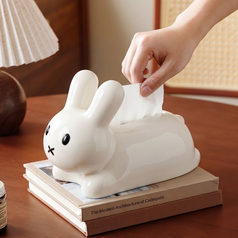 Desk Setup Productivity - Anime Miffy Masaüstü Mendil Kutusu Düz