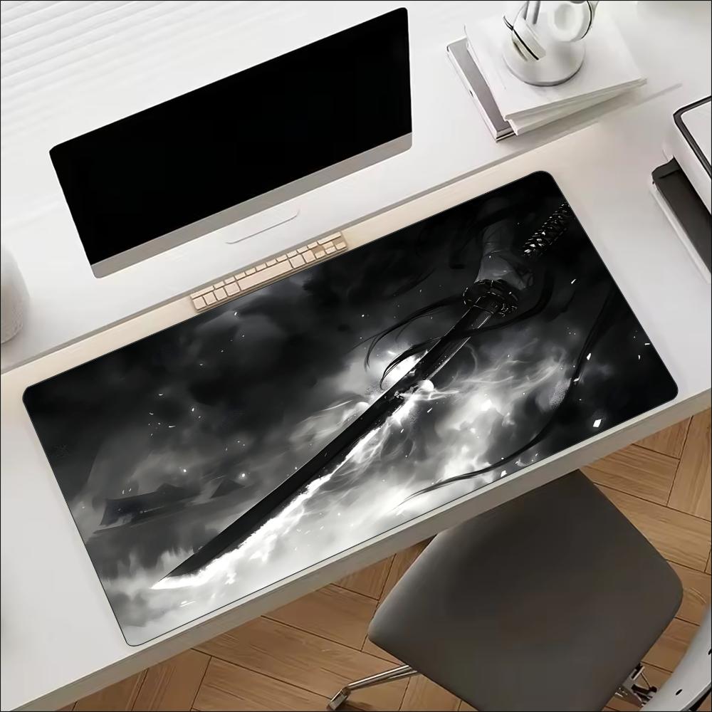 Desk Setup Gaming And Work - Masa Örtüsü Japon Samuray Katanası Kılıç