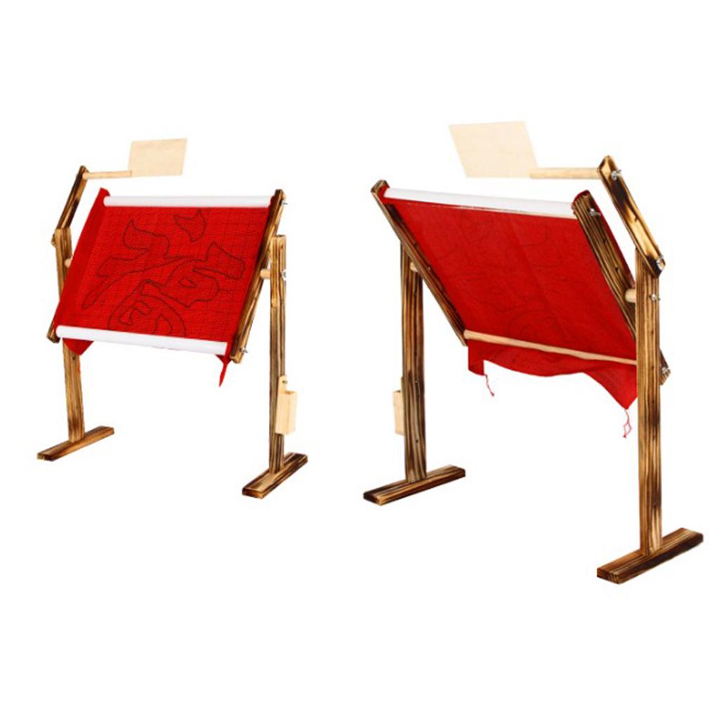 Desk Setup Kit - Nakış Çerçevesi Tutucu Ayarlanabilir Ahşap Masaüstü
