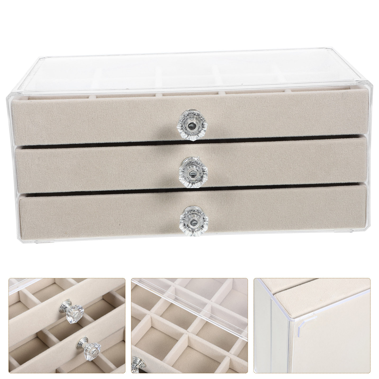 Jewelry Desk Setup - 45 Bölmeli Takı Düzenleyici Kutusu, Masaüstü