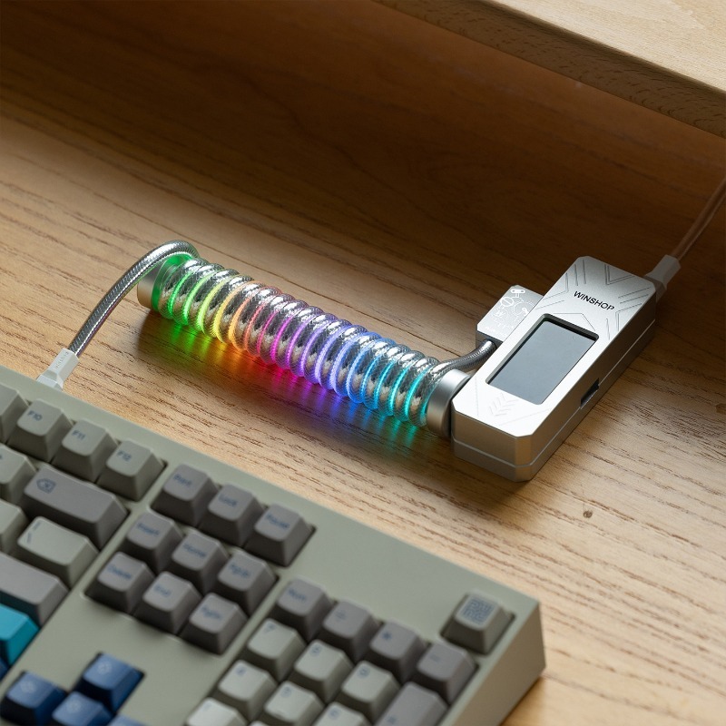 Desk Setup Hub - WINSHOP Havacılık Tipi Kablo, Özel Gümüş