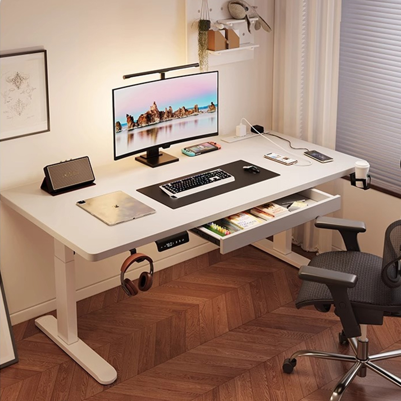Desk Setup Office - Modern Demir Çift Motorlu Elektrikli Ayarlanabilir