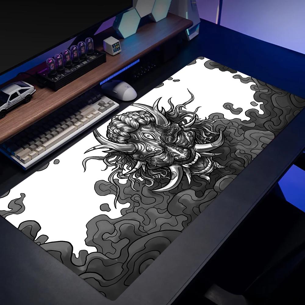 Desk Setup Keyboard - Oni Hannya Mouse Pad Büyük Boy
