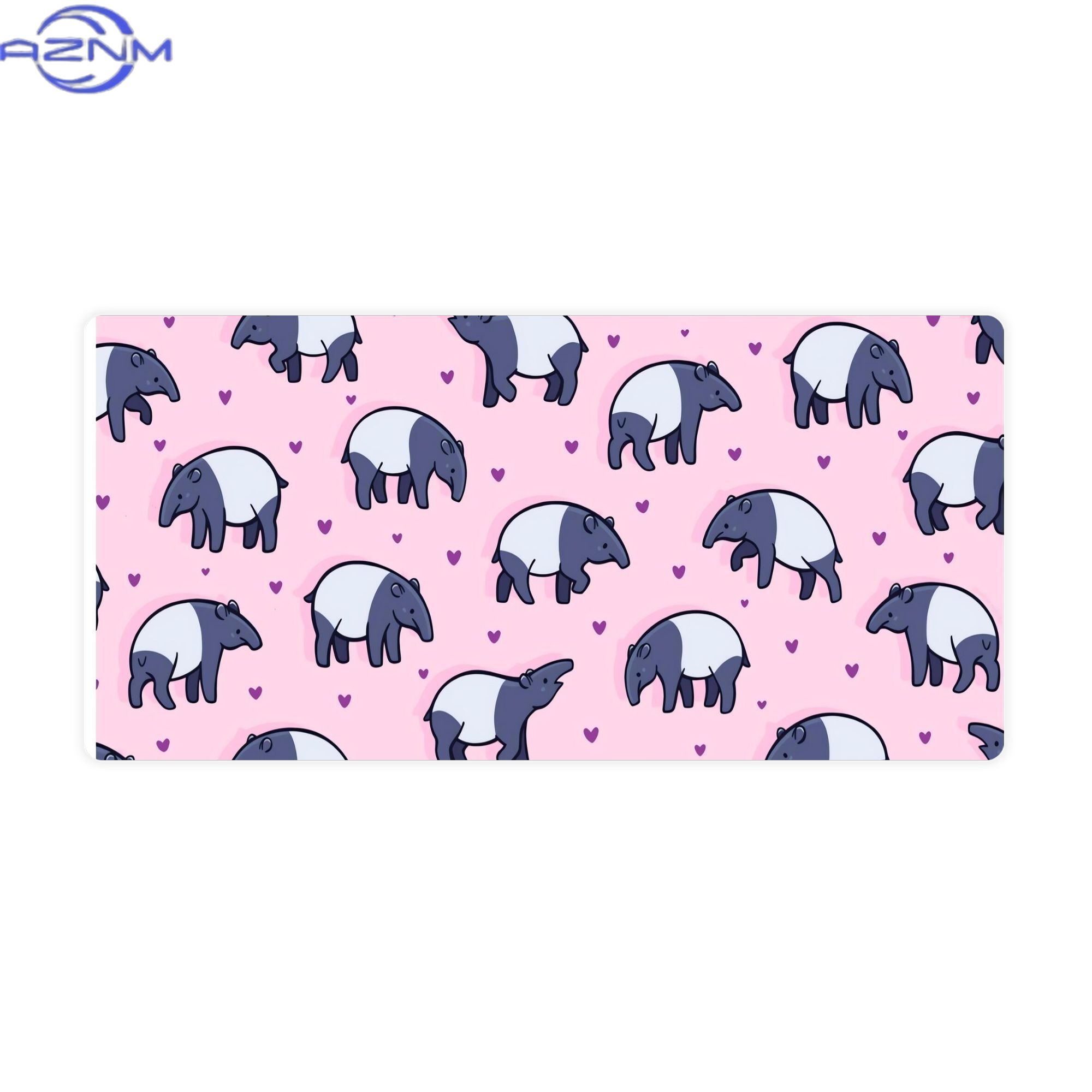 Desk Setup Streaming - Tiny Tapirs Büyük Masa Örtüsü, Oyun