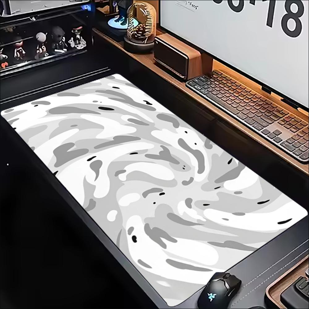 Gri Beyaz Topografik Dalgacık  - Desk Setup Gaming And Work incelemesi ve fiyatı