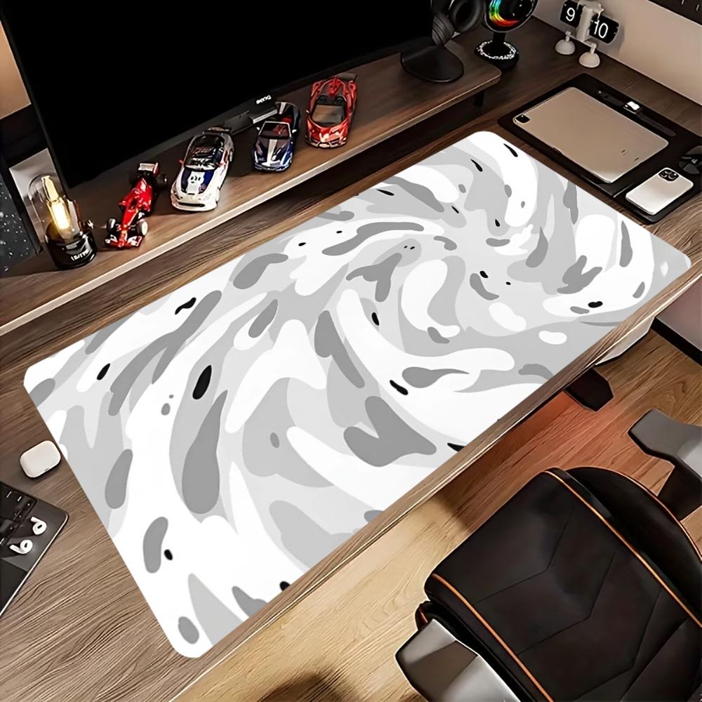 Gri Beyaz Topografik Dalgacık  - Desk Setup Gaming And Work incelemesi ve fiyatı