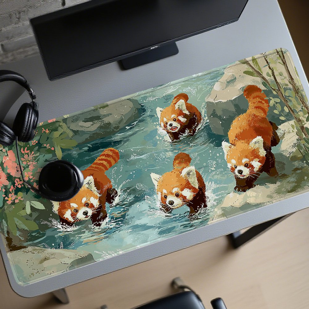 Dört Kırmızı Panda Akışta Oyna - Desk Setup Streaming incelemesi ve fiyatı