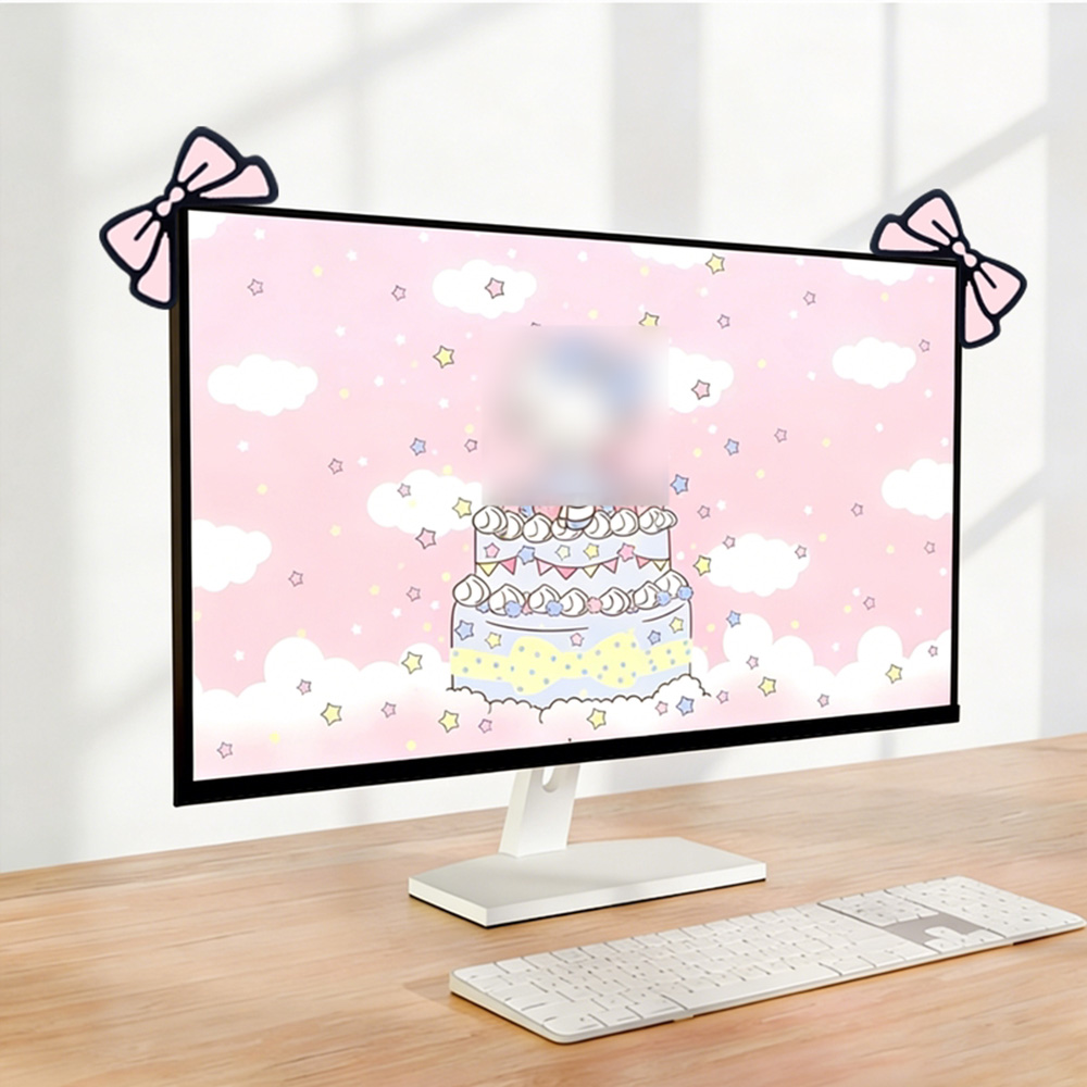 Sevimli Pembe Fiyonklu Monitör - Desk Setup Monitor And Laptop incelemesi ve fiyatı